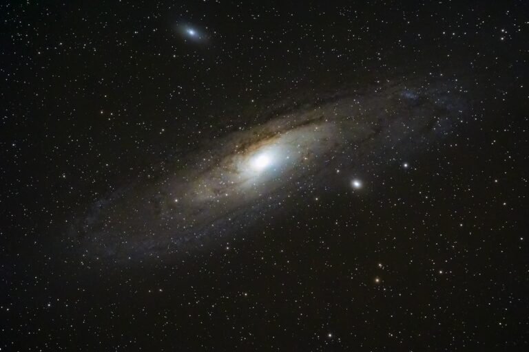 Astronomical telescope pointed at starry night sky for precision collimation