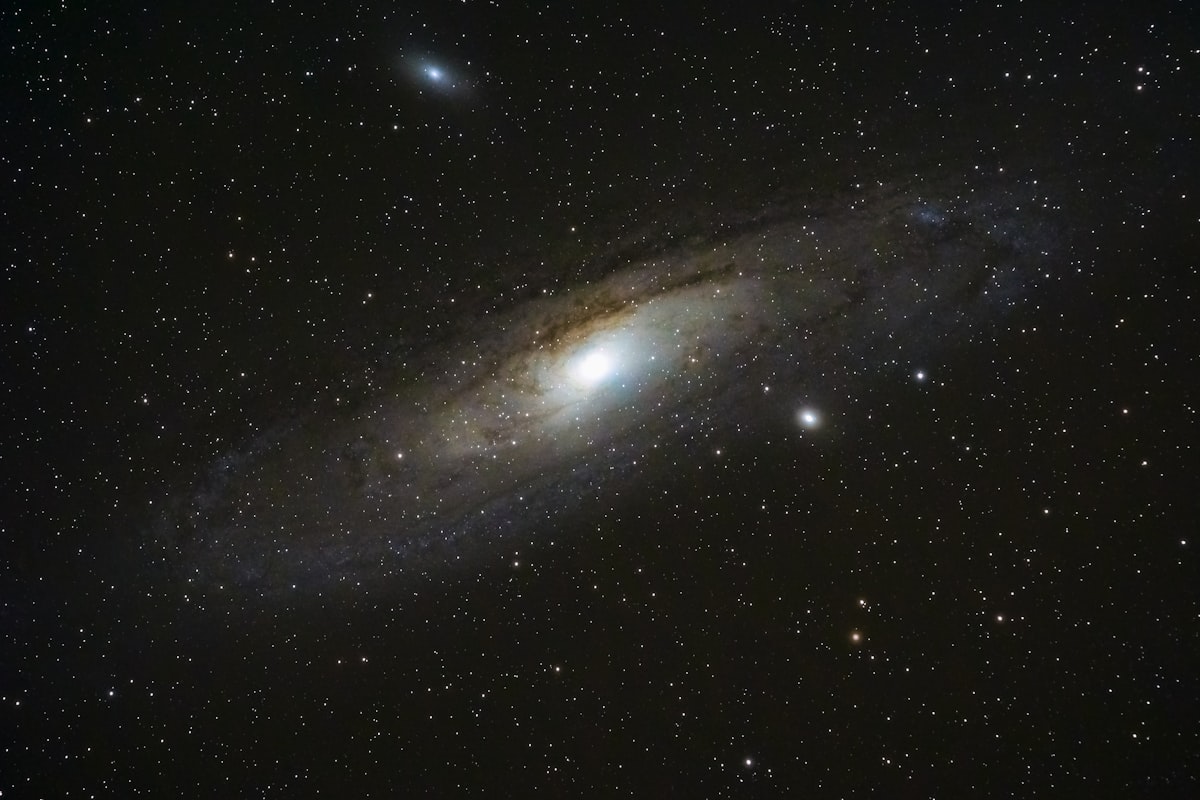 Astronomical telescope pointed at starry night sky for precision collimation